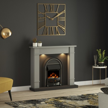 FLARE Collection by Be Modern Broadwell Electric Fireplace Suite